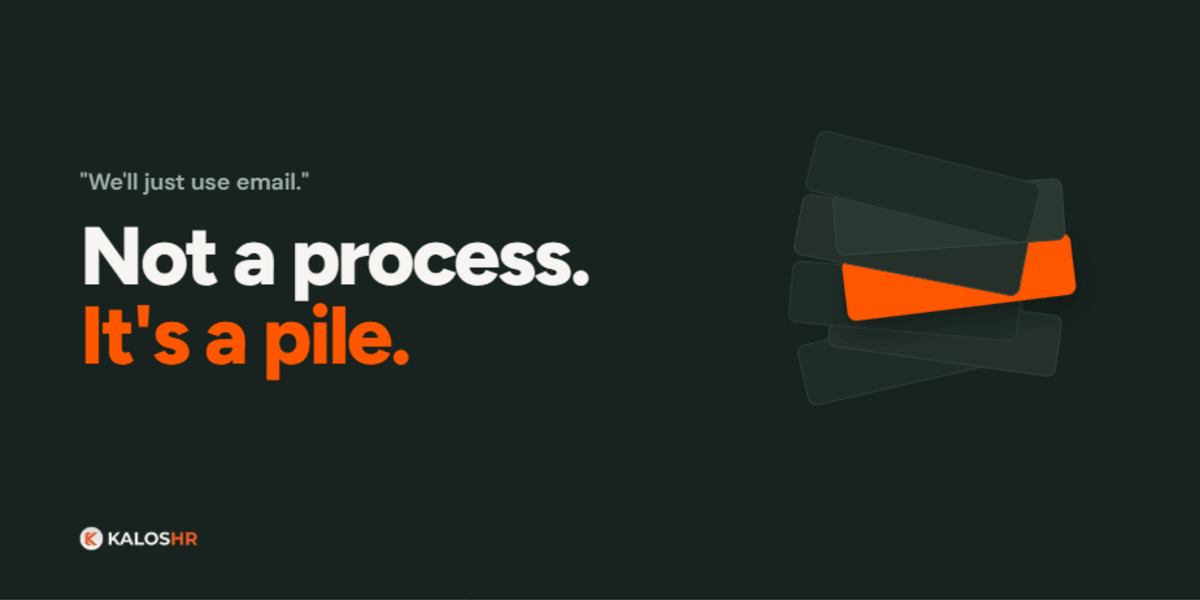 "We'll just use email" is not a hiring process. It's a pile.