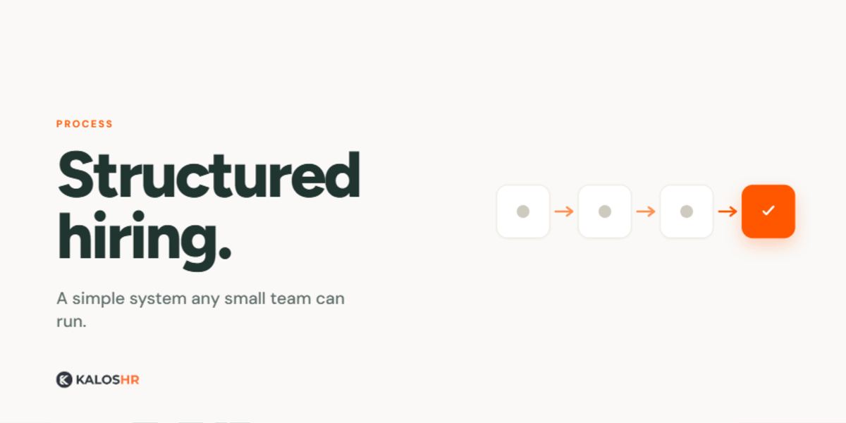 Structured hiring for small teams: make consistent decisions without the bureaucracy
